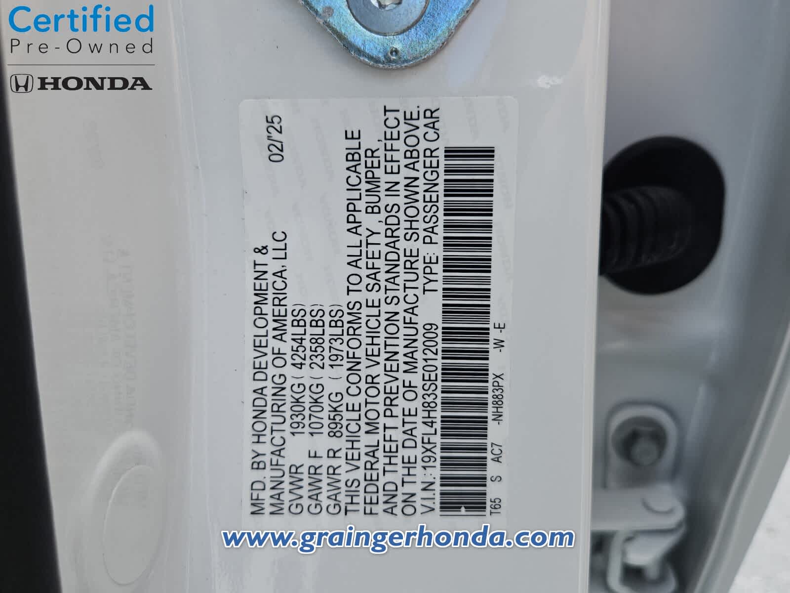 Used 2025 Honda Civic Hatchback Sedan
