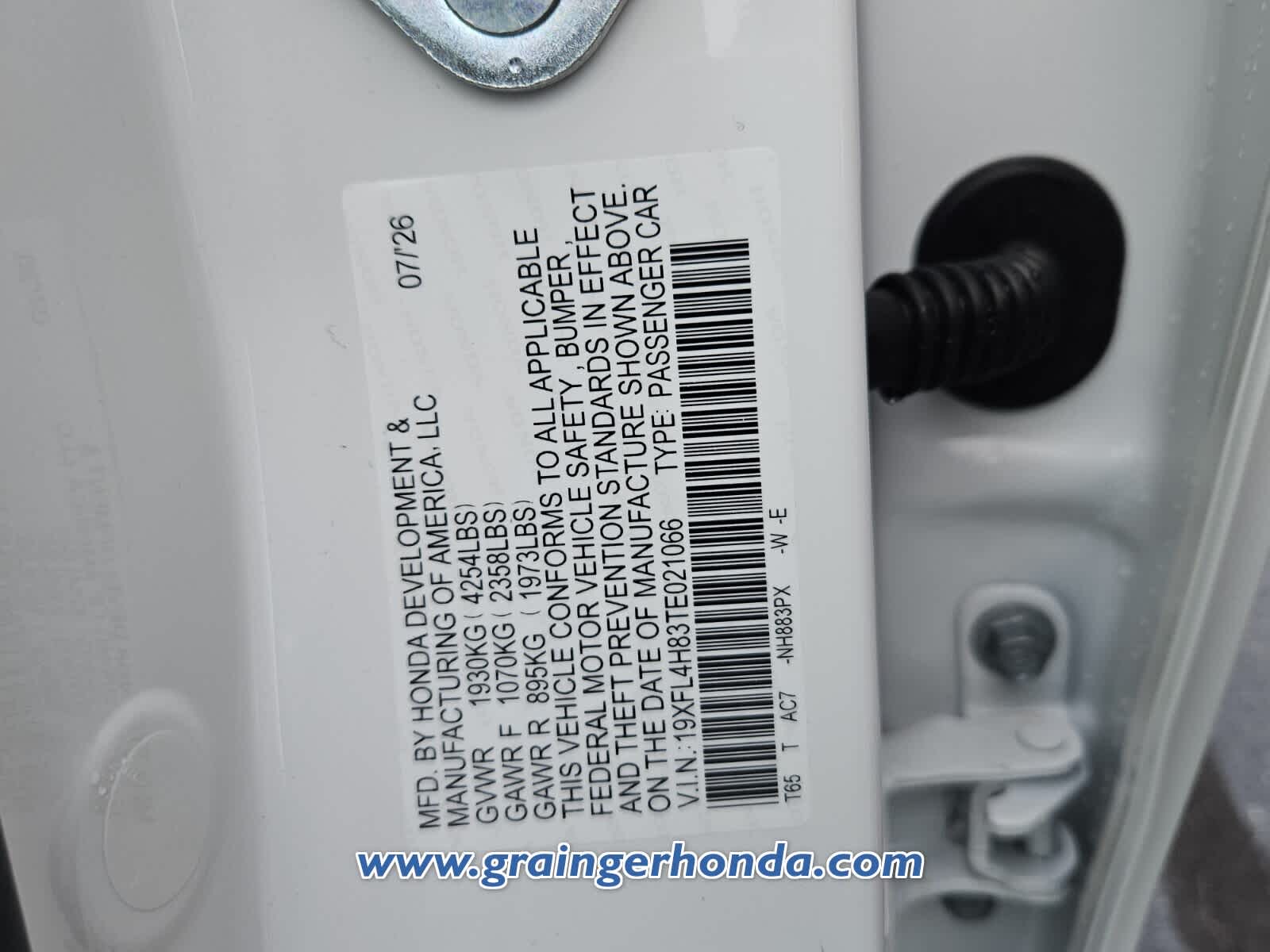 New 2026 Honda Civic Hatchback Sedan