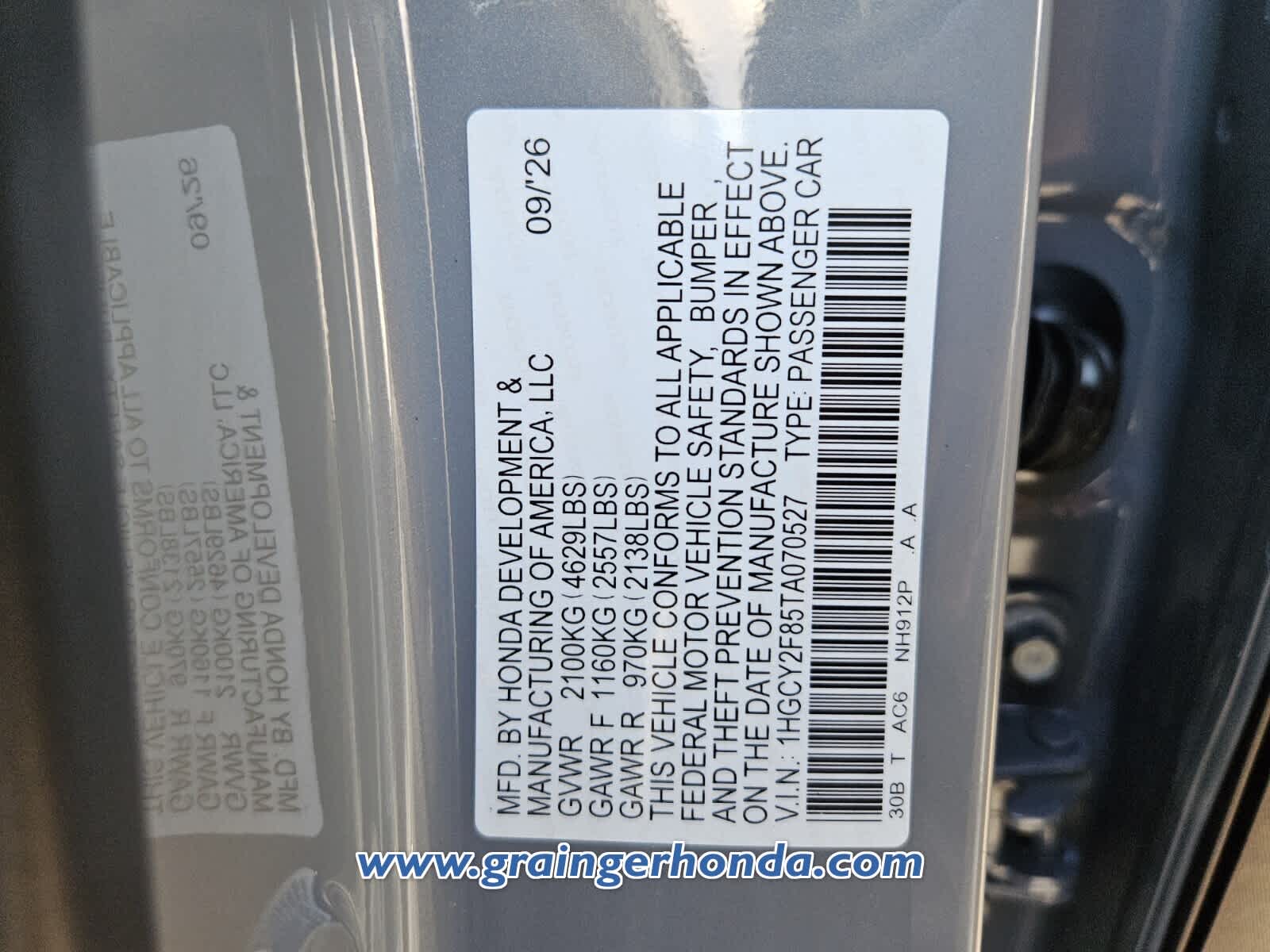 New 2026 Honda Accord Hybrid Sedan