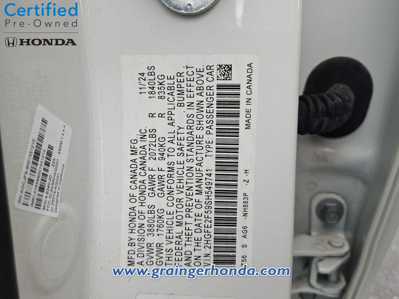 Used 2025 Honda Civic Sedan Sedan