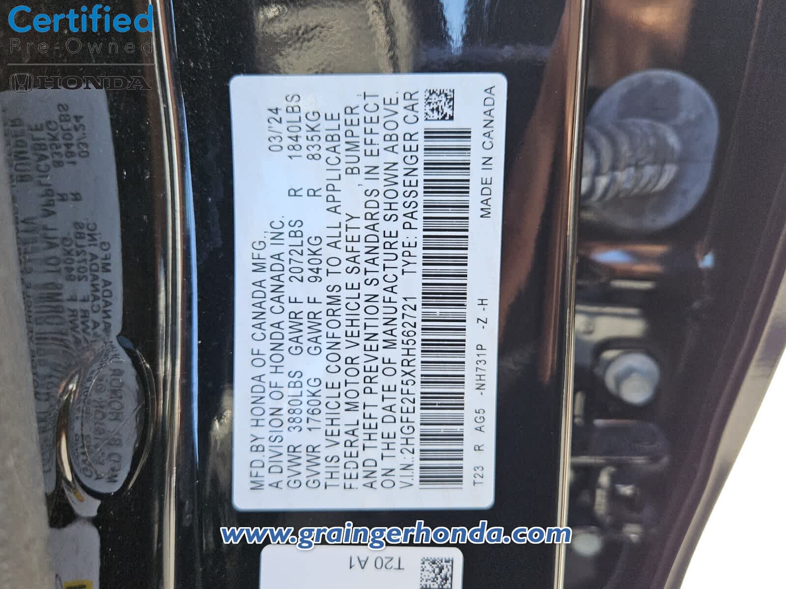 Used 2024 Honda Civic Sedan Sedan