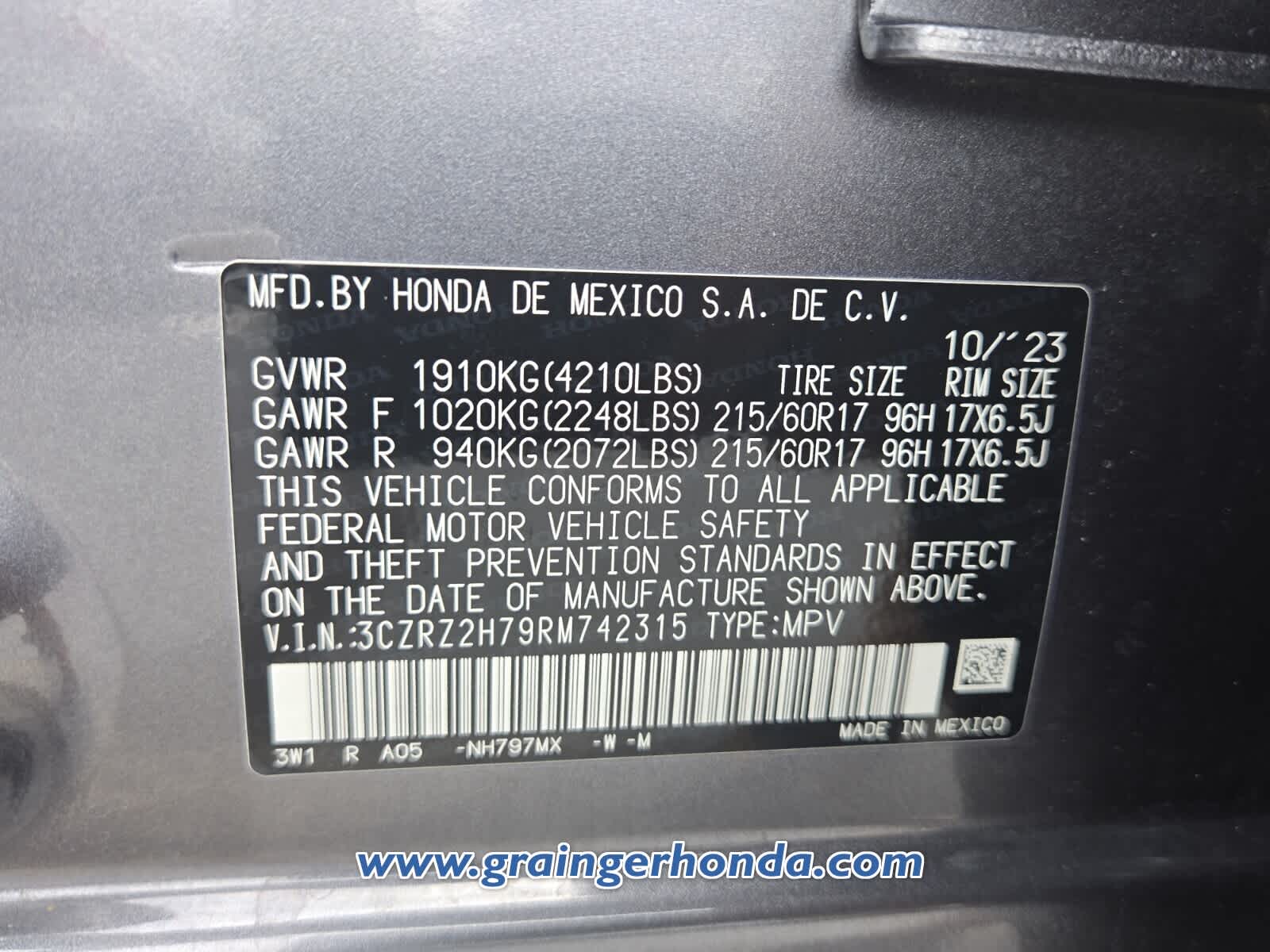2024 Honda HR-V EX-L - Photo 14