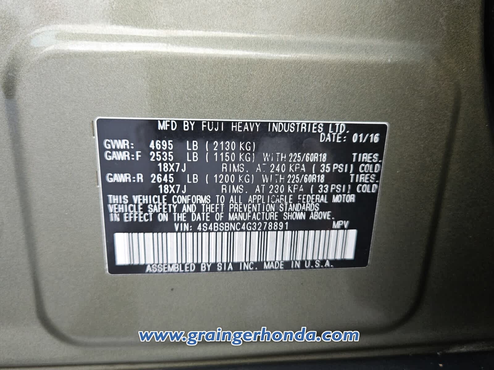 Used 2016 Subaru Outback SUV