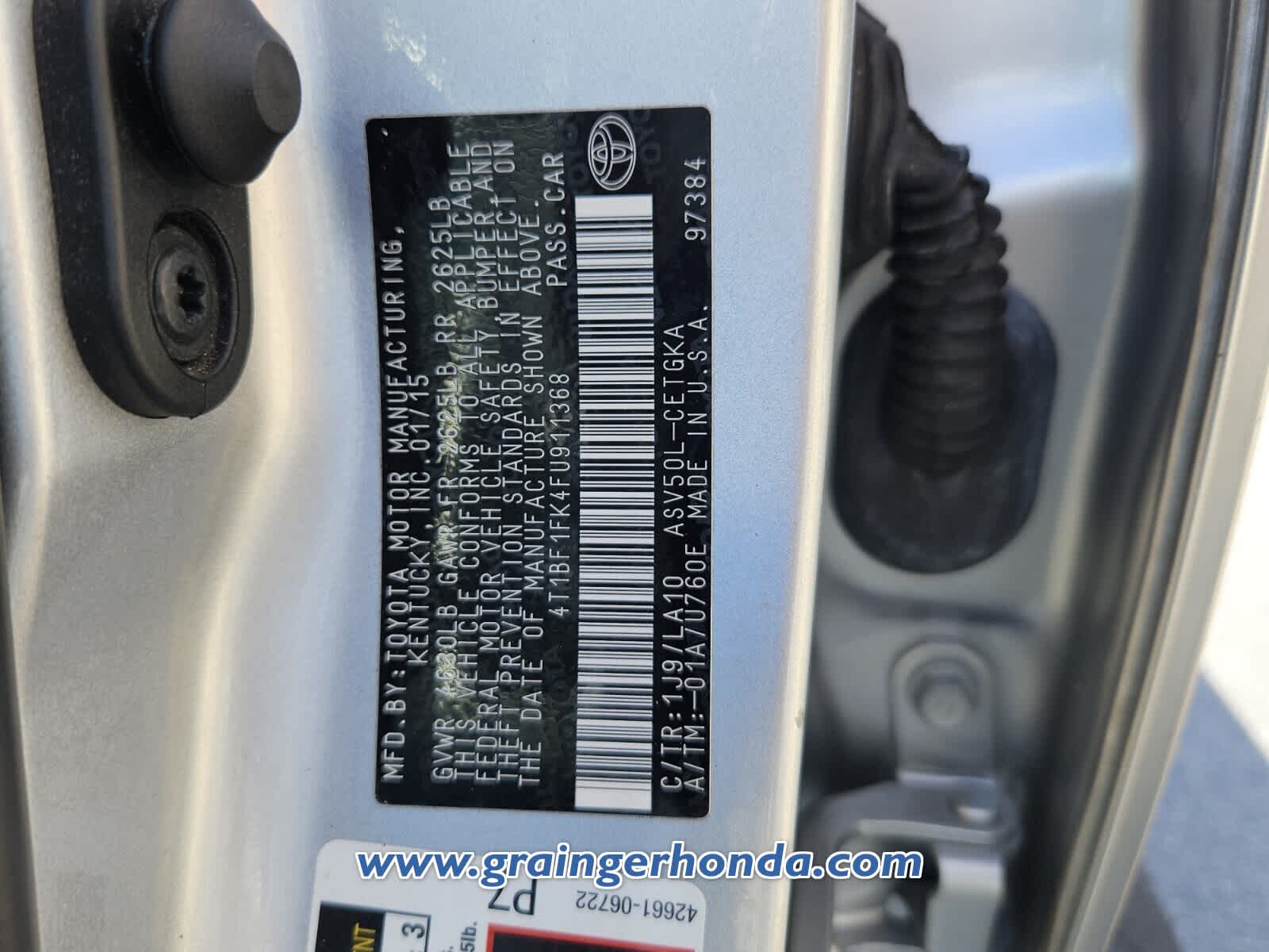 Used 2015 Toyota Camry Sedan