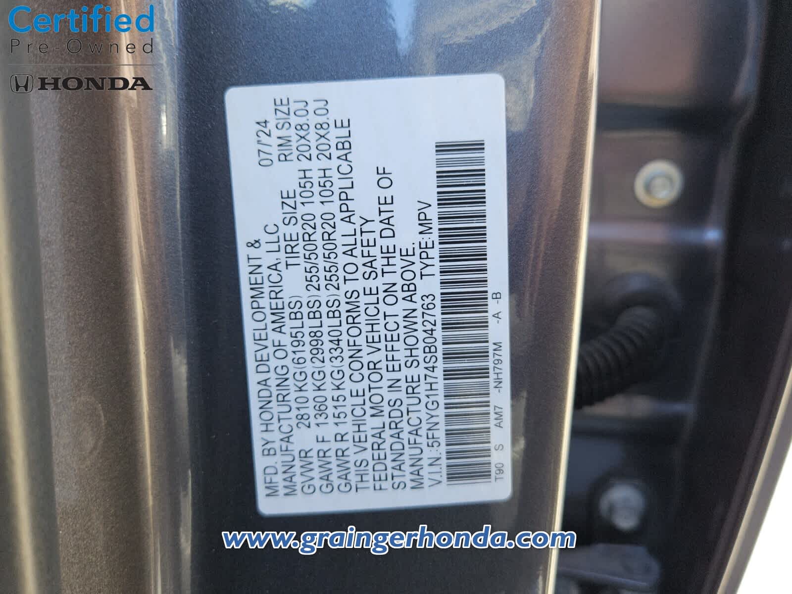2025 Honda Pilot Touring - Photo 14
