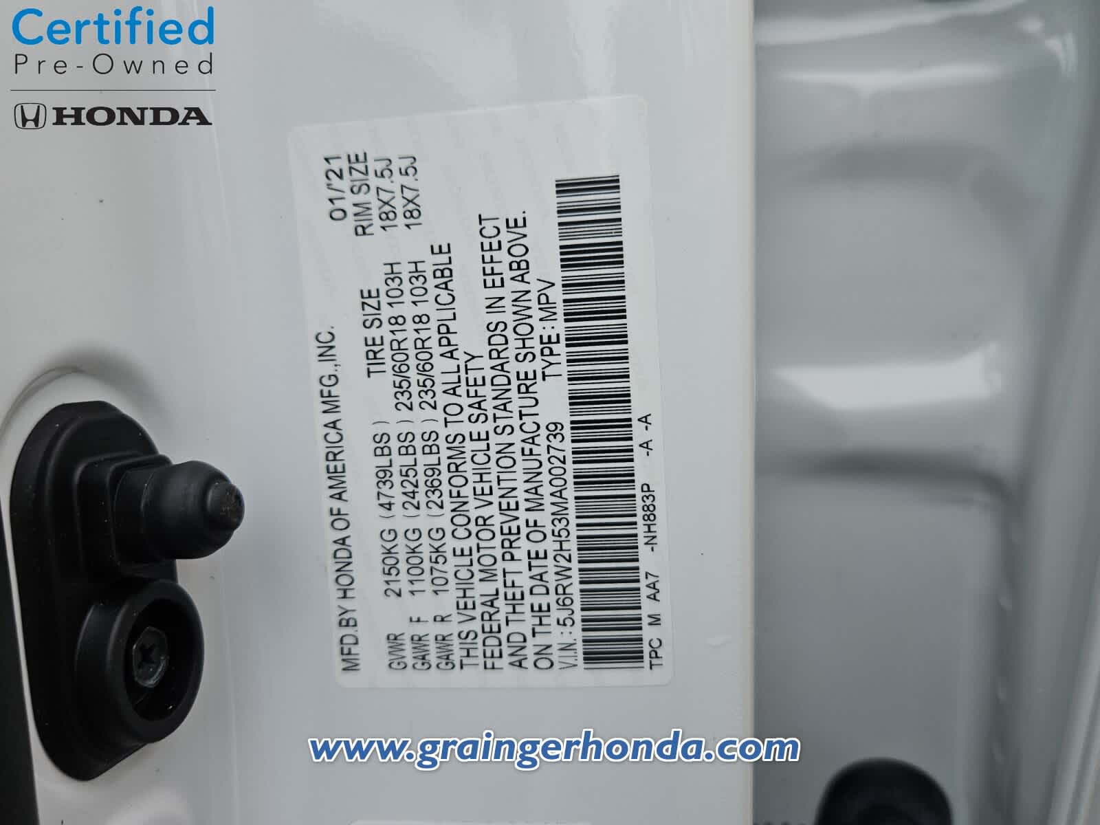 Used 2021 Honda CR-V SUV