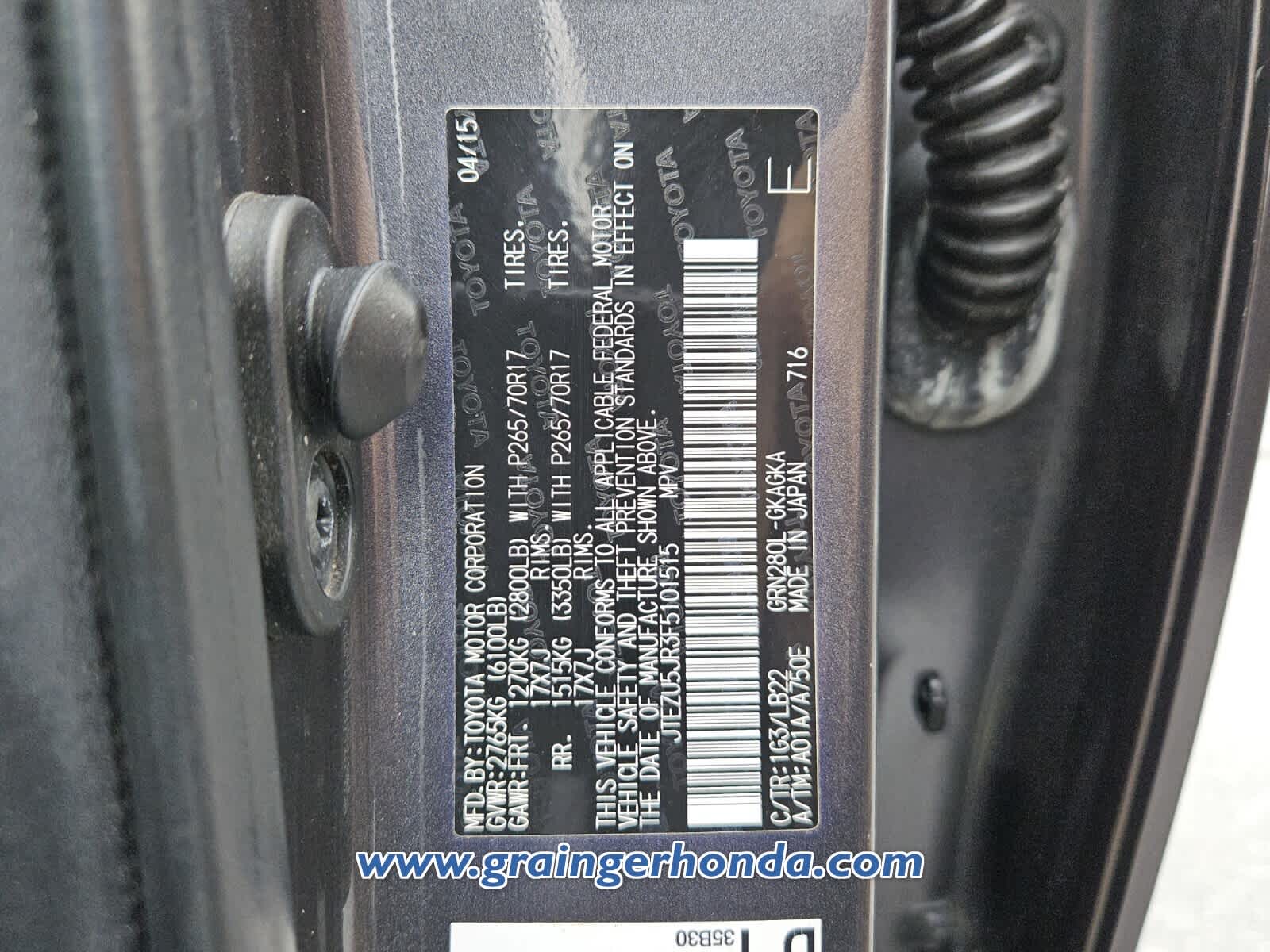 Used 2015 Toyota 4Runner SUV