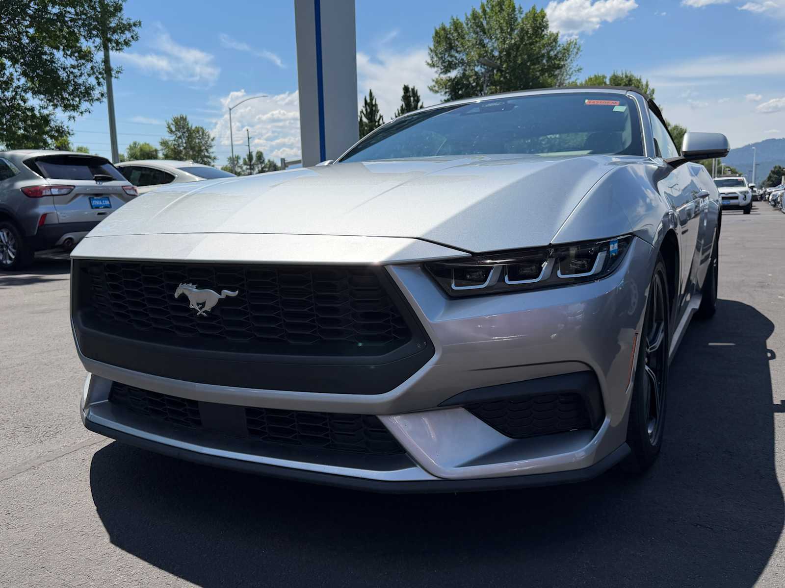 Iconic Silver Metallic 2024 Ford Mustang Convertible Rear-Wheel Drive Automatic