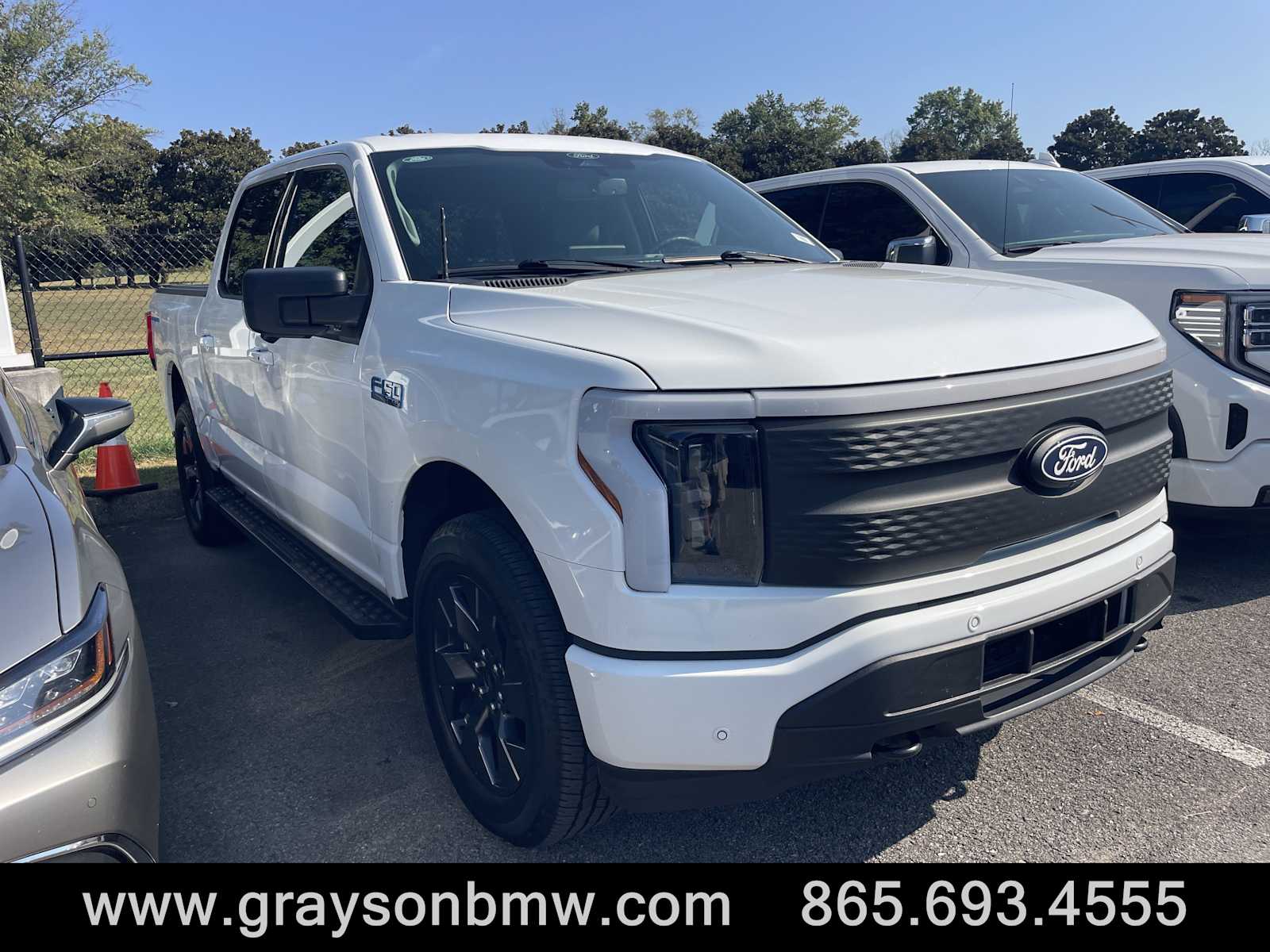 Oxford White 2024 Ford F-150 Lightning Pickup Truck All-Wheel Drive 1-Speed Automatic