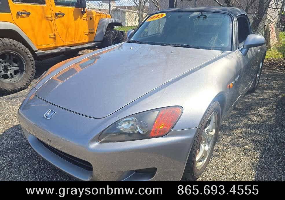 Silver 2003 Honda S2000 Roadster Convertible Rear-Wheel Drive 6-Speed Manual