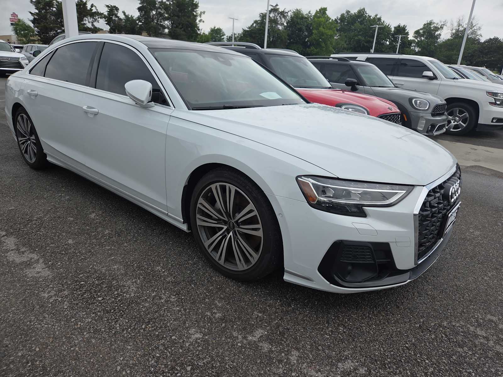 White 2024 Audi A8 L quattro 55 TFSI Sedan All-Wheel Drive 8-Speed Automatic