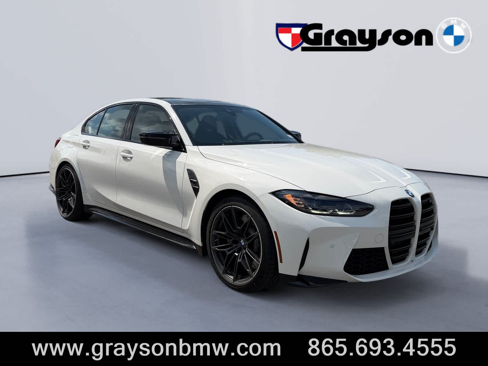 Alpine White 2023 BMW M3 Sedan All-Wheel Drive 8-Speed Automatic