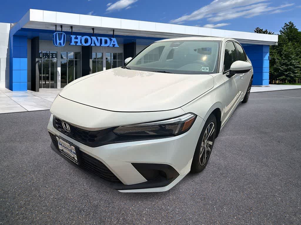 Platinum White Pearl 2024 Honda Civic Hatchback Hatchback Front-Wheel Drive Continuously Variable Transmission