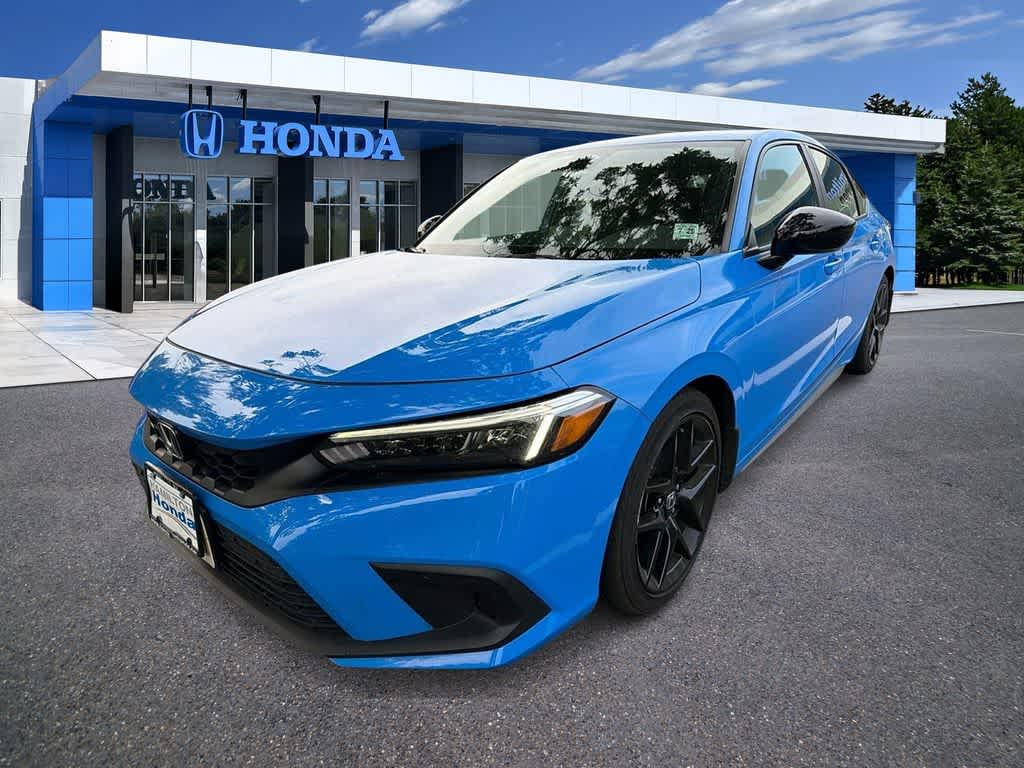 Boost Blue Pearl 2024 Honda Civic Hatchback Sport FWD Hatchback Front-Wheel Drive Continuously Variable Transmission
