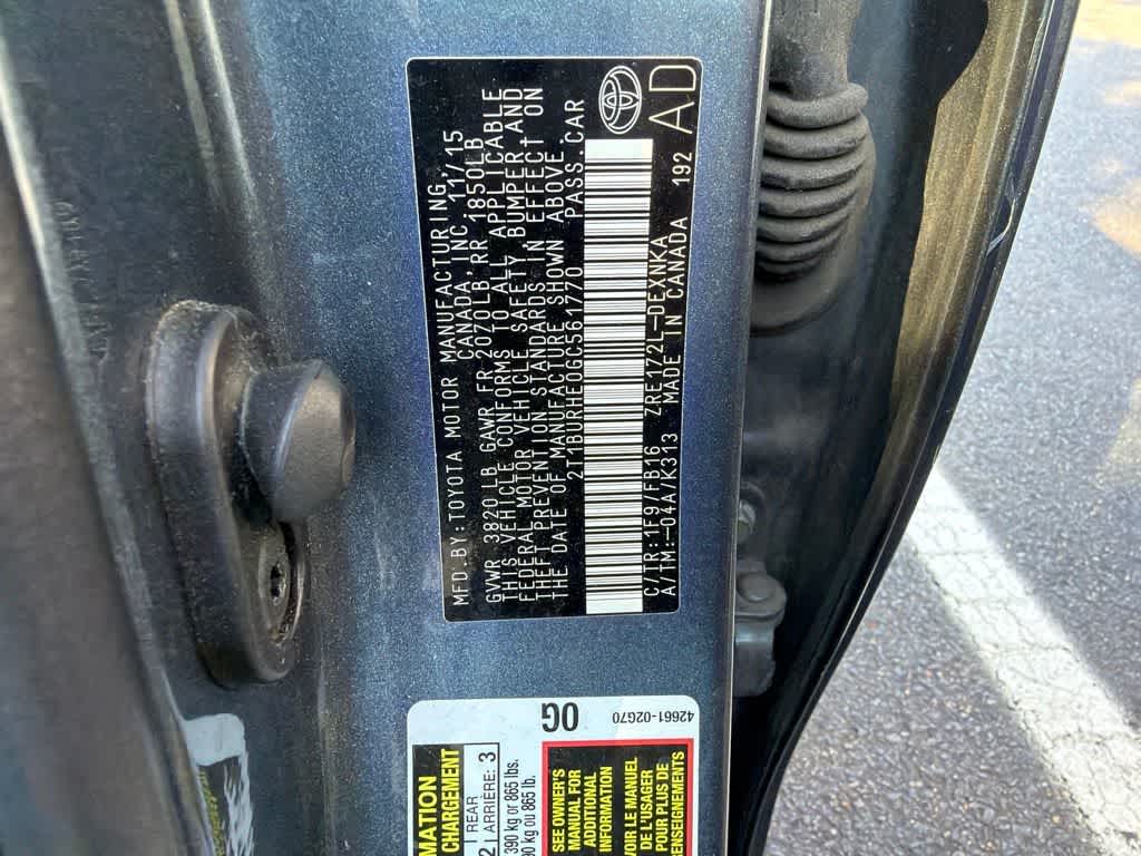 Gray 2016 Toyota Corolla Sedan Front-Wheel Drive Automatic