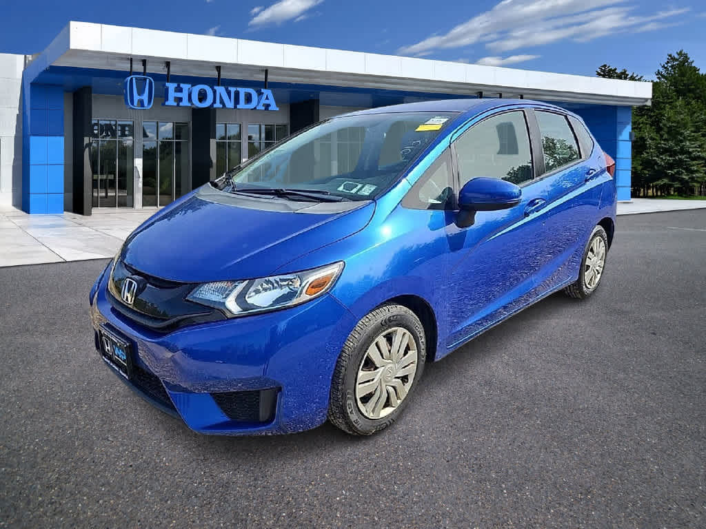 Blue 2015 Honda Fit Hatchback Front-Wheel Drive Continuously Variable Transmission