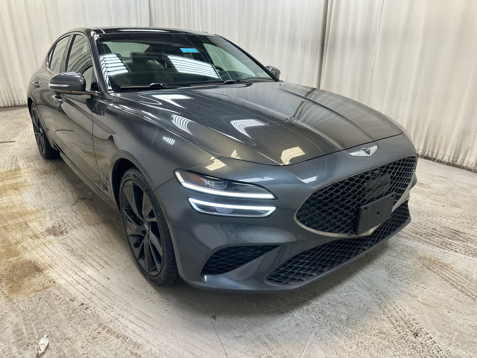Himalayan Gray 2022 Genesis G70 3.3T RWD Sedan Rear-Wheel Drive 8-Speed Automatic