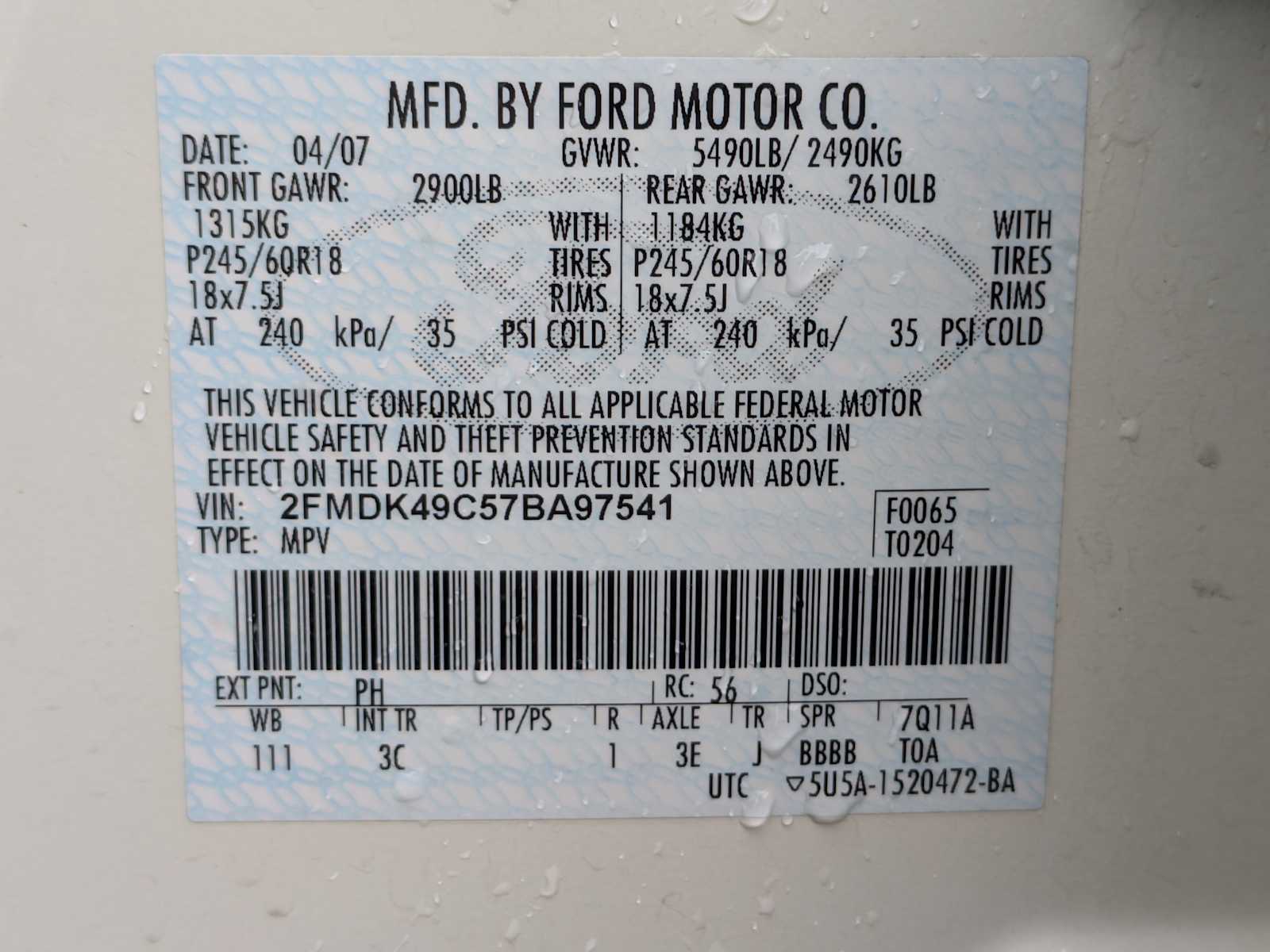 2007 Ford Edge SEL PLUS 23