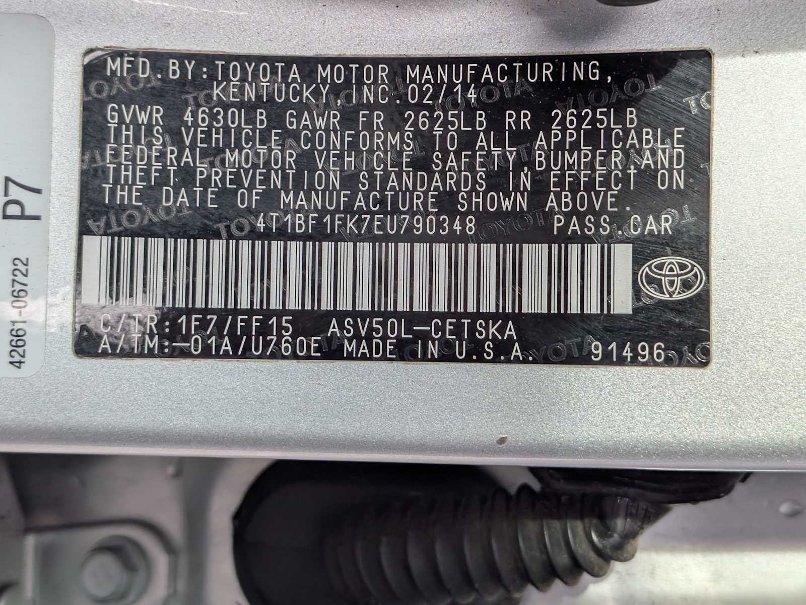 2014 Toyota Camry L 21