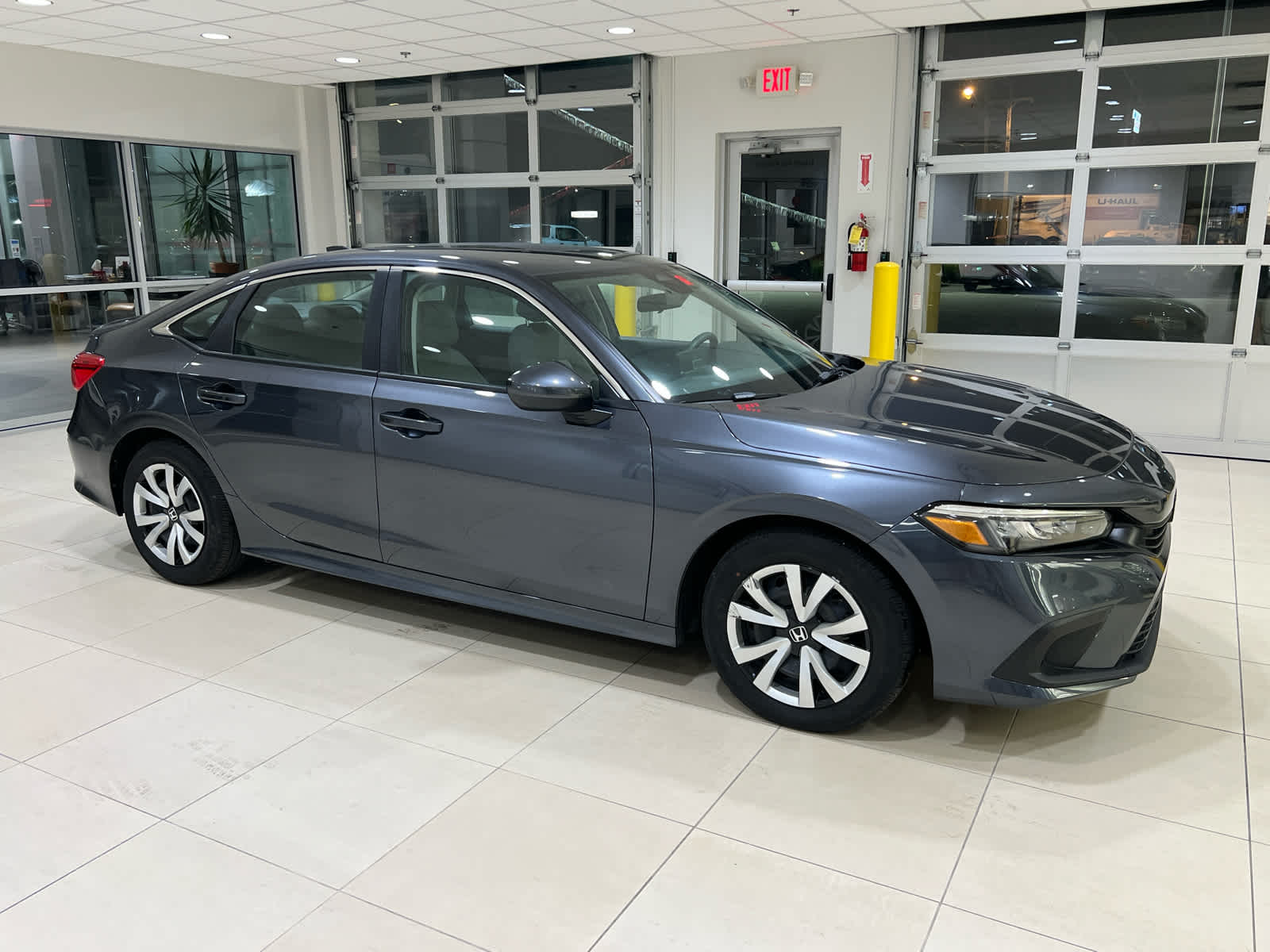 Gray 2023 Honda Civic LX FWD Sedan Front-Wheel Drive Continuously Variable Transmission