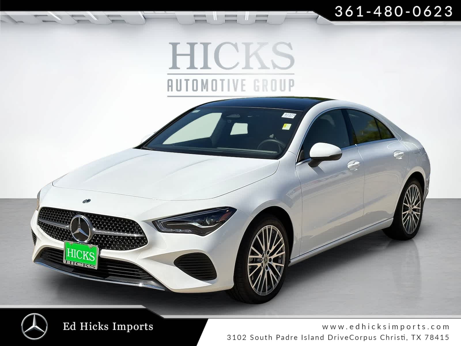 Polar White 2026 Mercedes-Benz CLA 250 4MATIC Coupe All-Wheel Drive 8-Speed Automatic