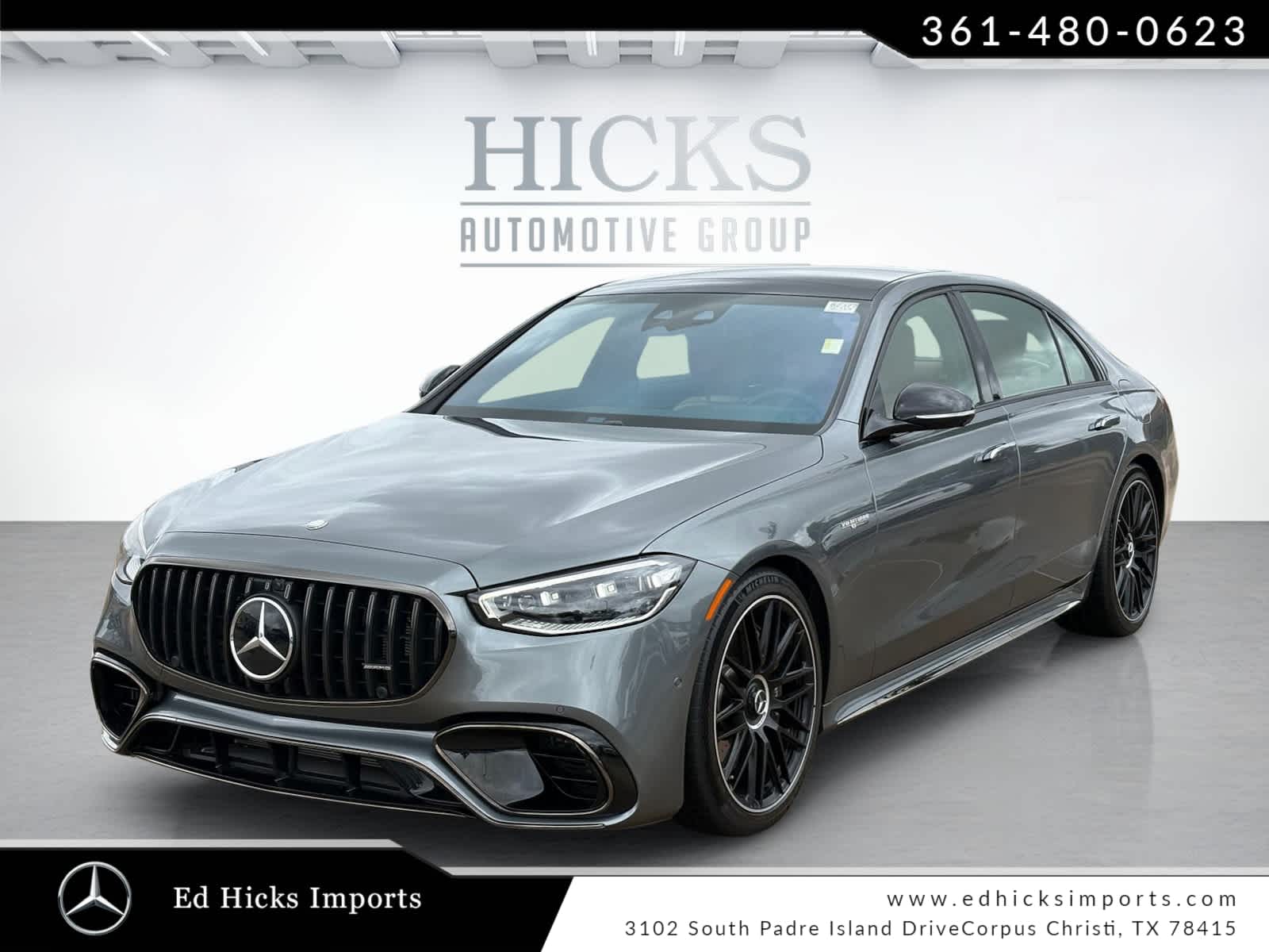 Gray (Selenite Grey Metallic) 2025 Mercedes-Benz S-Class AMG S 63 E Performance 4MATIC Sedan All-Wheel Drive 9-Speed Automatic