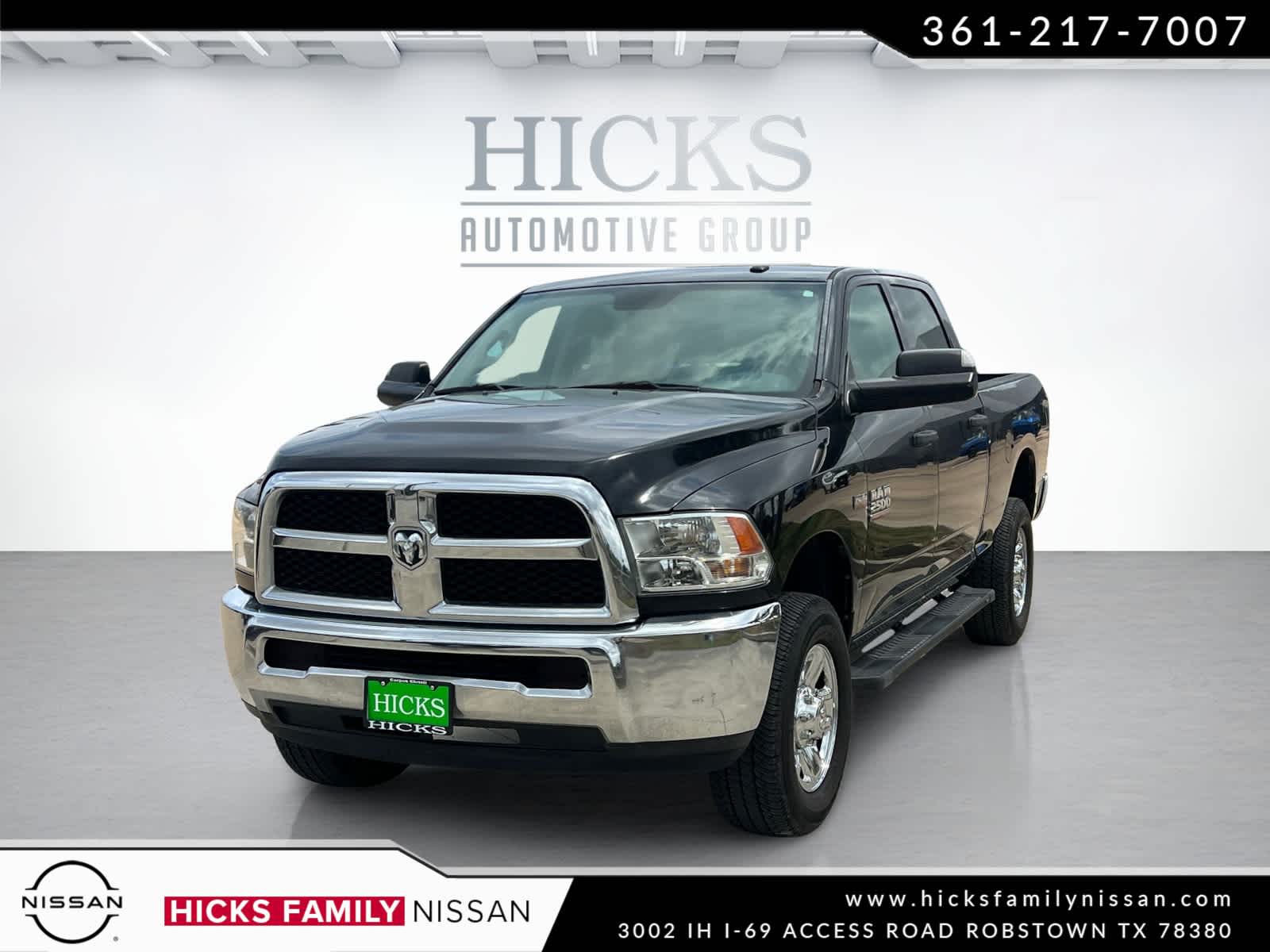 Brilliant Black Crystal Pearlcoat 2016 RAM 2500 Tradesman Crew Cab 4WD Pickup Truck Four-Wheel Drive 6-Speed Automatic