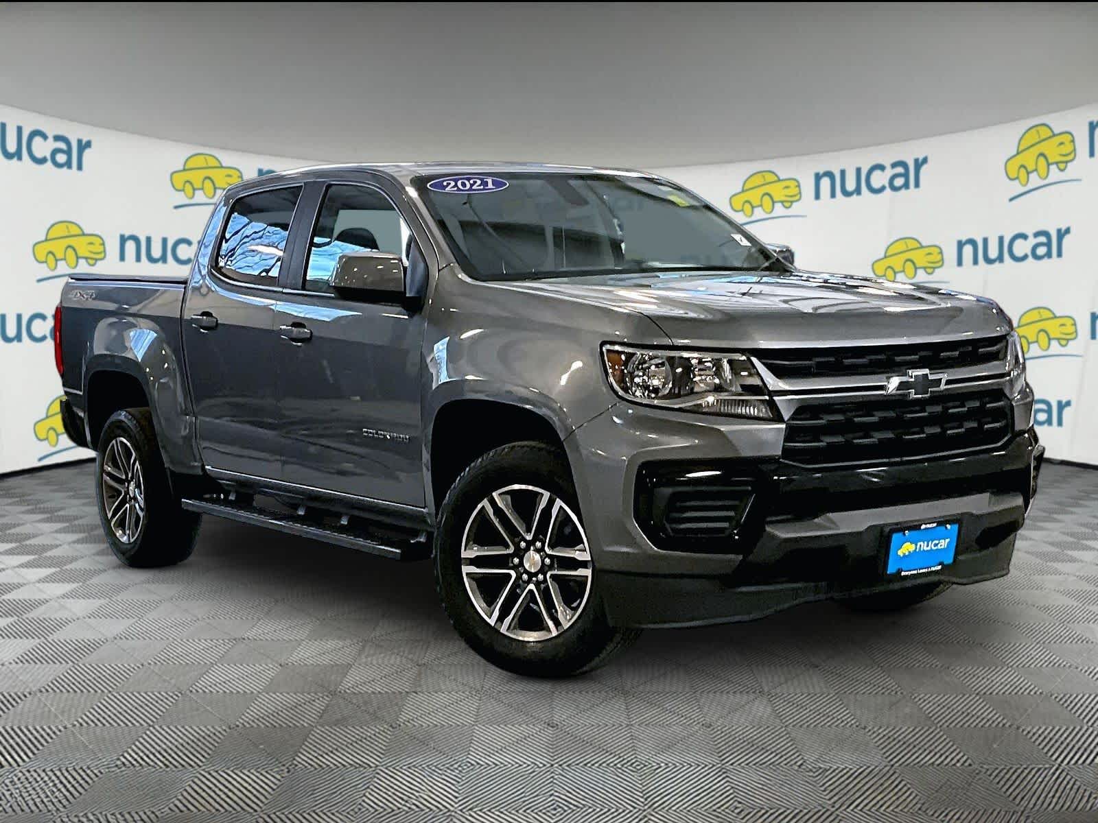 SATIN STEEL GRAY METALLIC 2021 Chevrolet Colorado Work Truck Crew Cab 4WD Pickup Truck Four-Wheel Drive 8-Speed Automatic