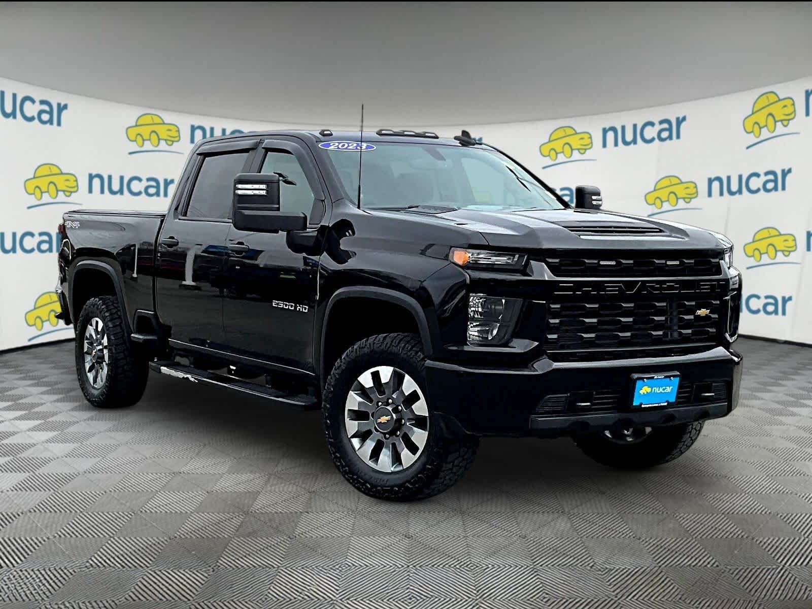 Black 2023 Chevrolet Silverado 2500HD Custom Crew Cab 4WD Pickup Truck Four-Wheel Drive 6-Speed Automatic