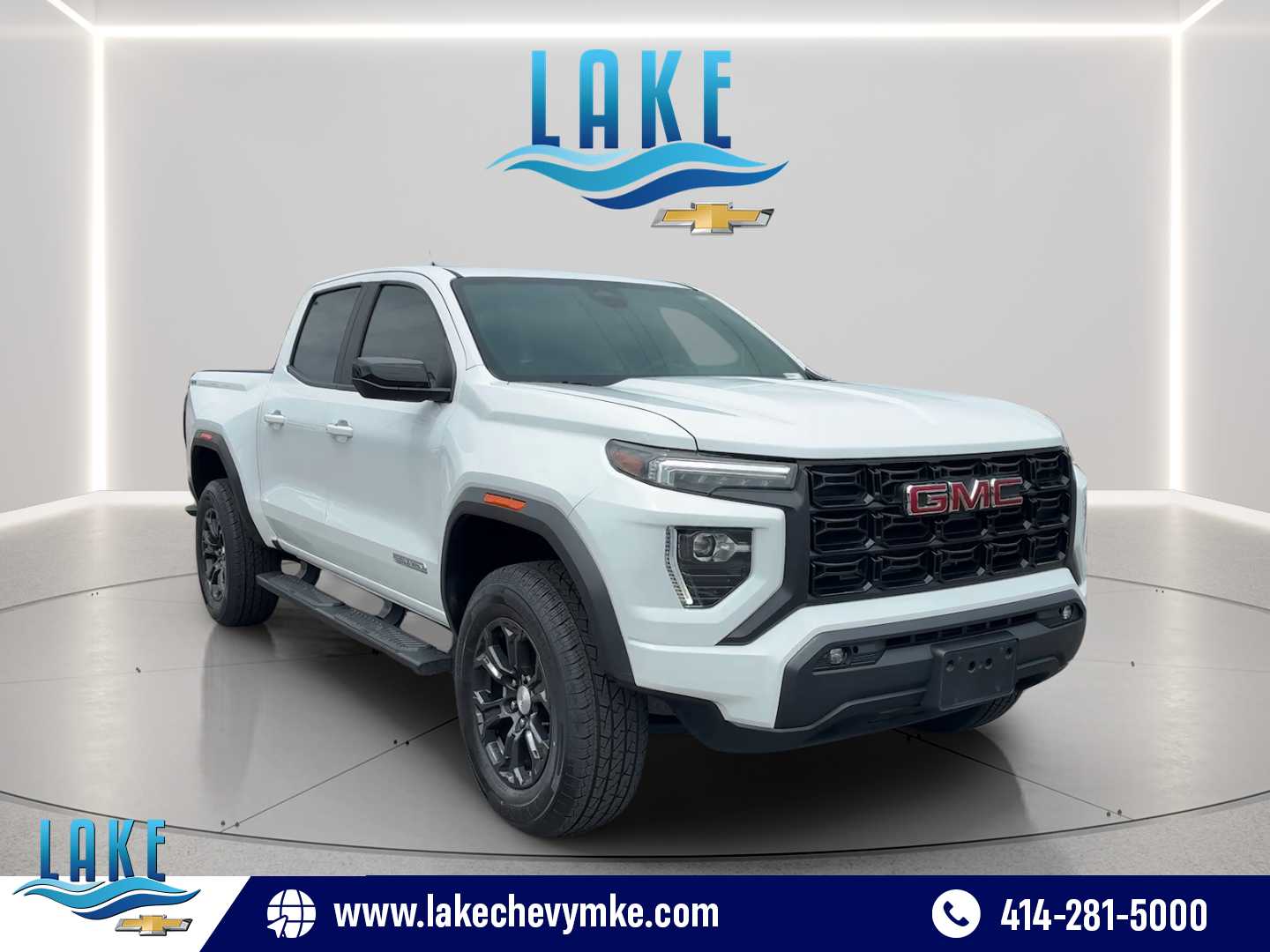 Summit White 2023 GMC Canyon Pickup Truck Four-Wheel Drive 8-Speed Automatic