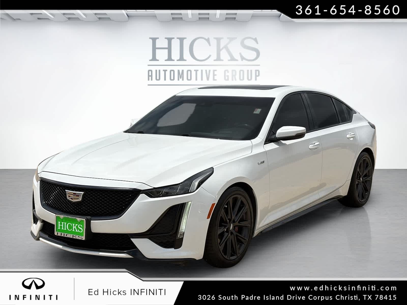 Summit White 2021 Cadillac CT5 V-Series RWD Sedan Rear-Wheel Drive Automatic