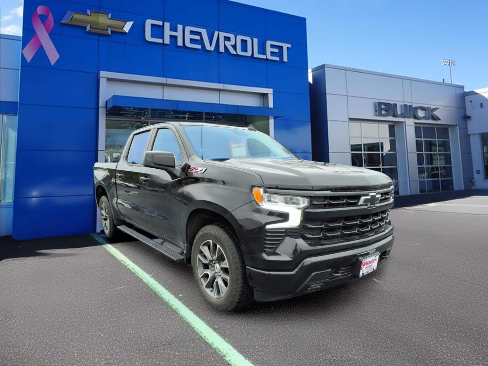 Black 2023 Chevrolet Silverado 1500 RST Crew Cab 4WD Pickup Truck Four-Wheel Drive Automatic