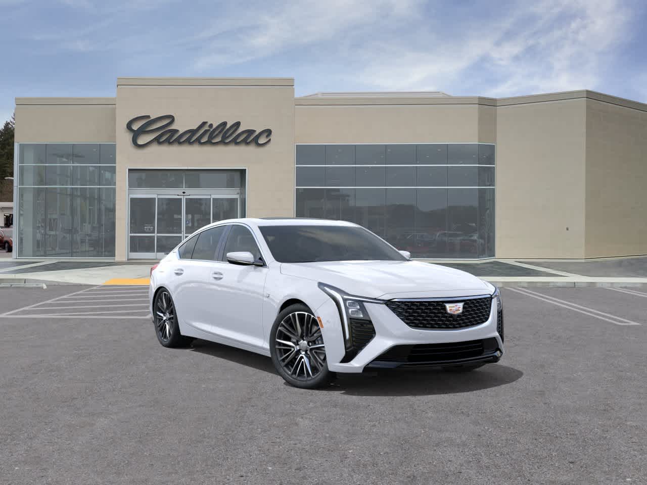 Vibrant White Tricoat 2026 Cadillac CT5 Premium Luxury AWD Sedan All-Wheel Drive Automatic