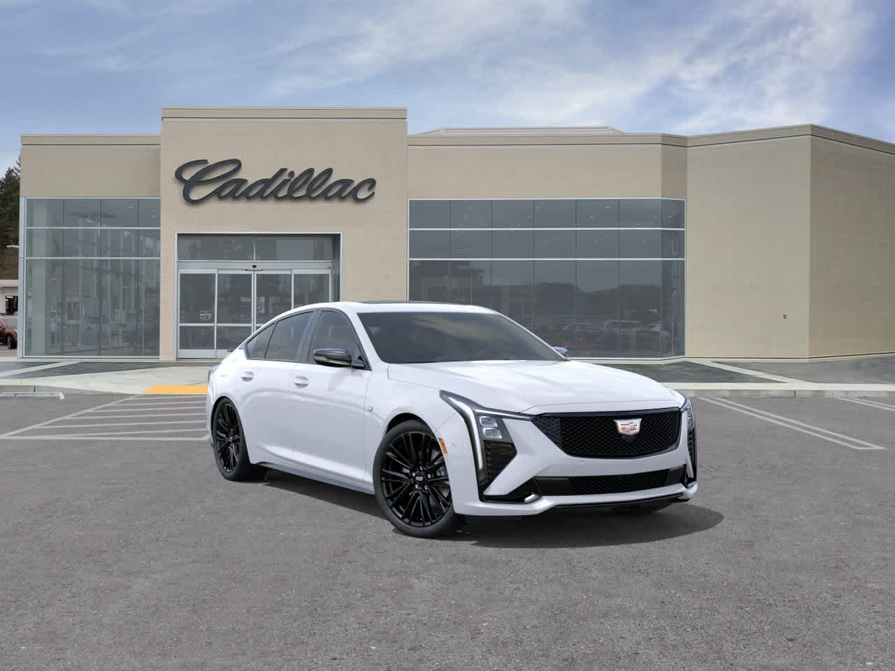 Vibrant White Tricoat 2026 Cadillac CT5 Sport AWD Sedan All-Wheel Drive Automatic