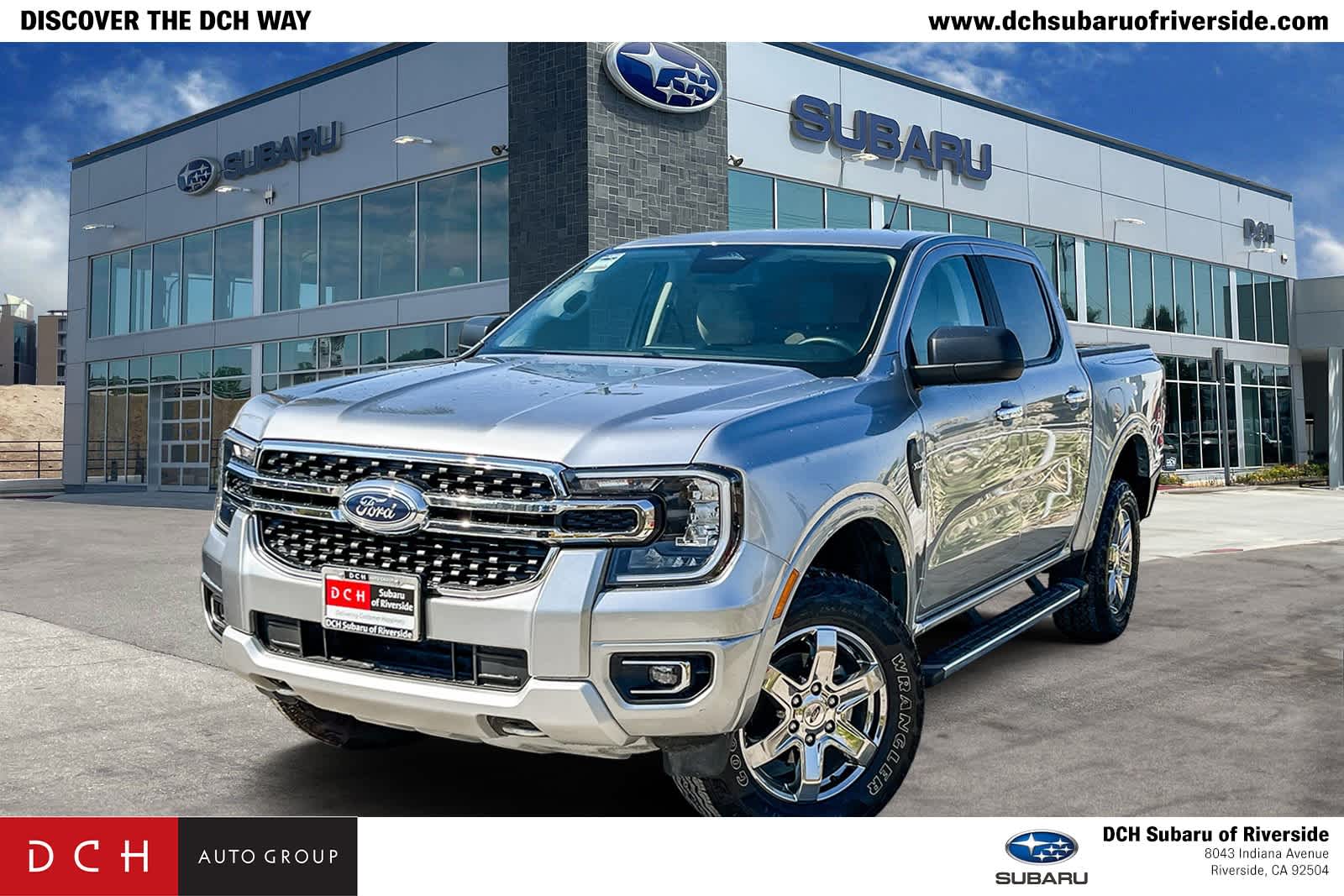Iconic Silver Metallic 2024 Ford Ranger Pickup Truck Four-Wheel Drive Automatic