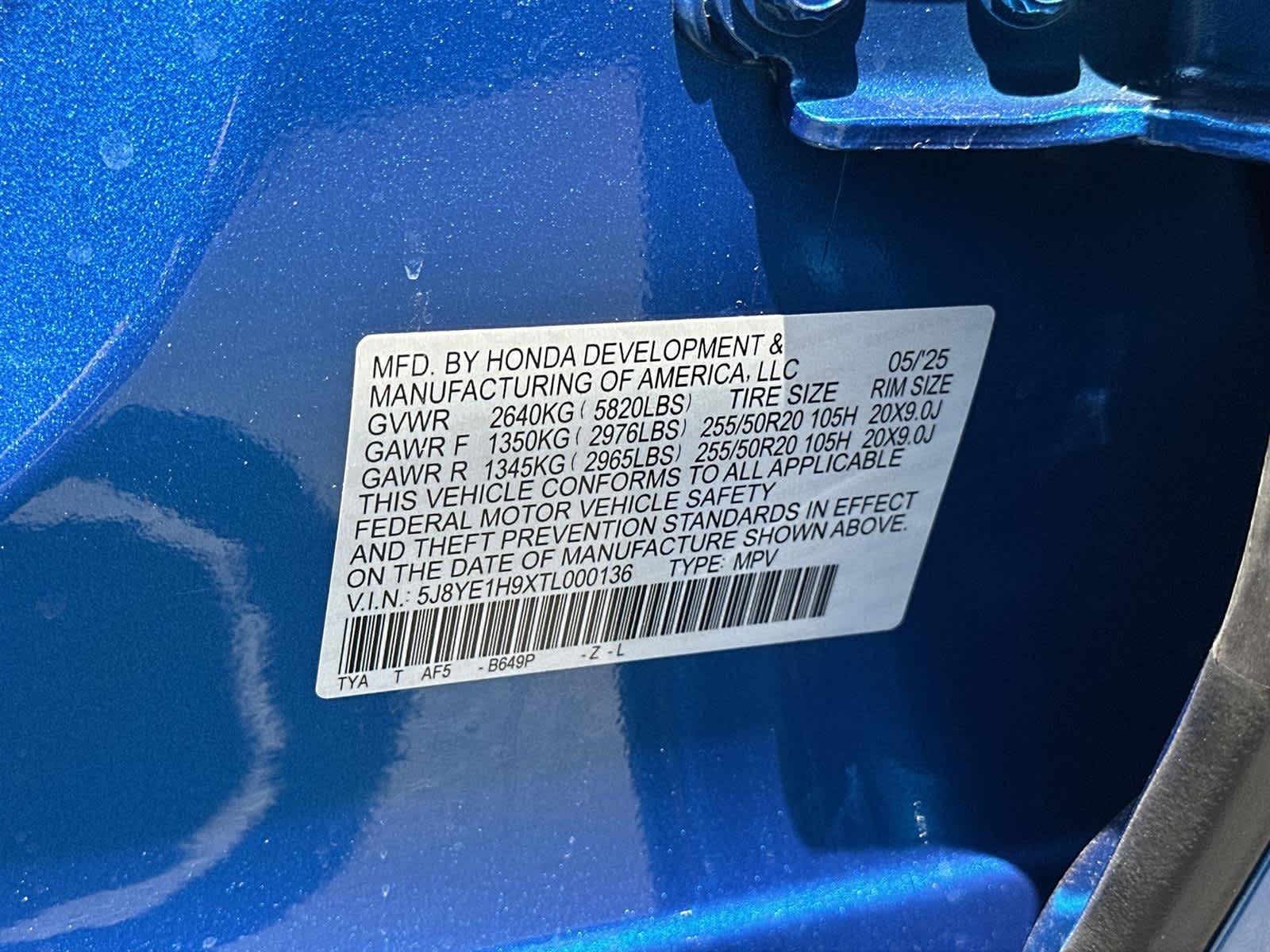 New Double Apex Blue Pearl 2026 Acura MDX w/A-Spec Advance Package