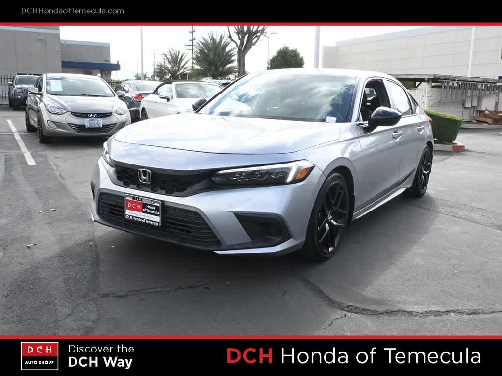 Lunar Silver Metallic 2023 Honda Civic Hatchback Sport FWD Hatchback Front-Wheel Drive Continuously Variable Transmission
