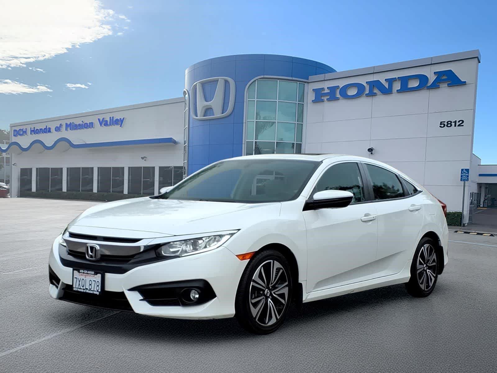 White Orchid Pearl 2017 Honda Civic Sedan Front-Wheel Drive Continuously Variable Transmission