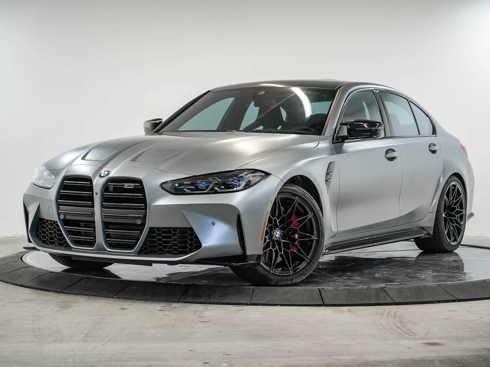 Gray (Ind Frozen Pure Grey II Metallic) 2024 BMW M3 Sedan Rear-Wheel Drive 8-Speed Automatic