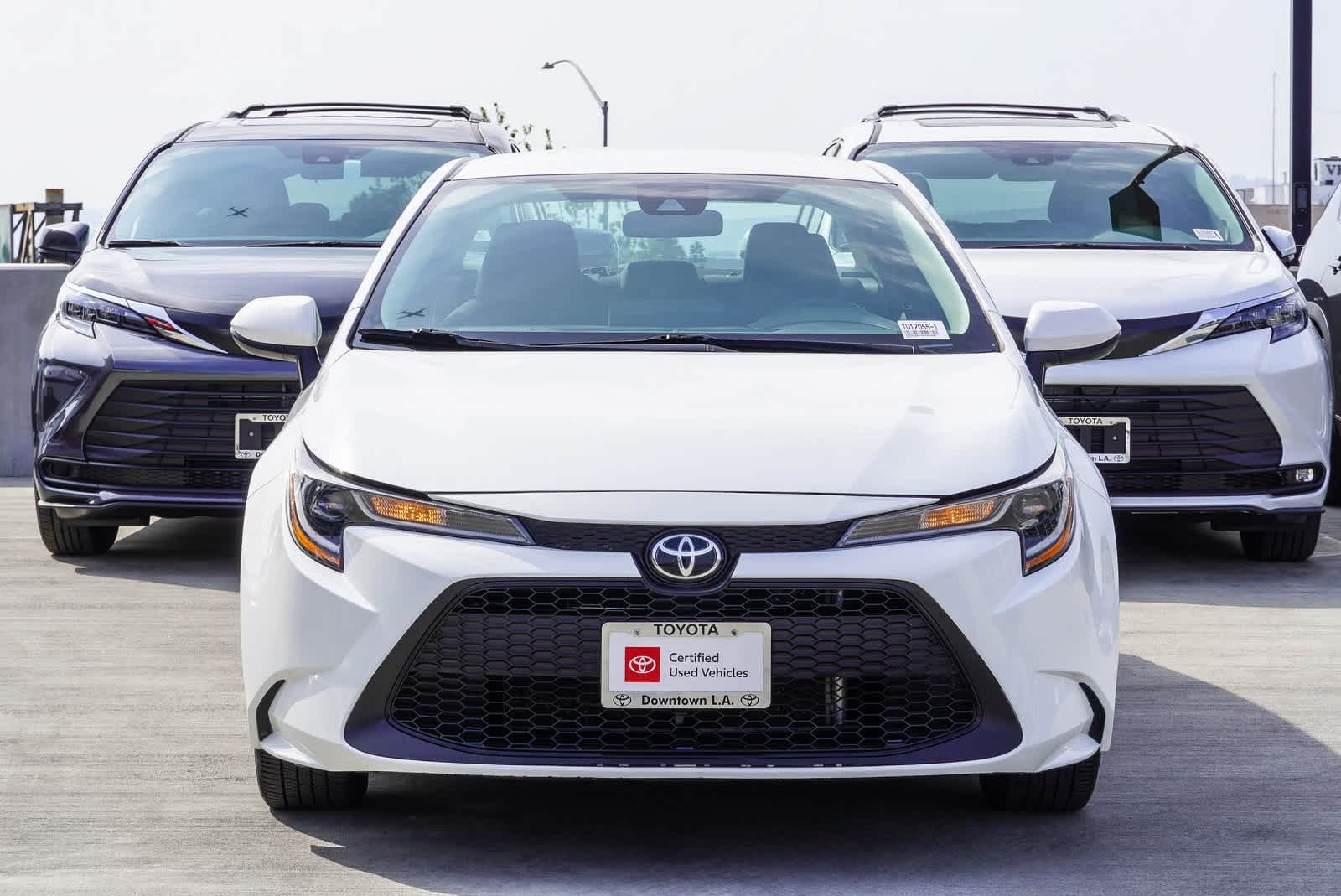 Certified 2022 Toyota Corolla LE with VIN 5YFEPMAE7NP330444 for sale in Los Angeles, CA