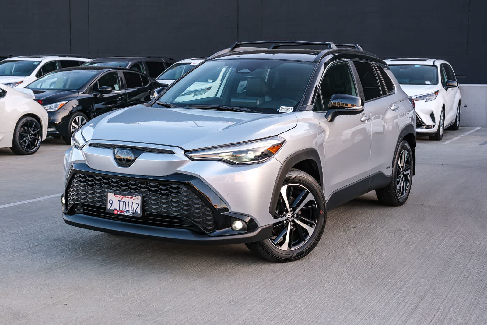 Sonic Silver/Jet Black 2024 Toyota Corolla Cross Hybrid SUV / Crossover All-Wheel Drive Continuously Variable Transmission