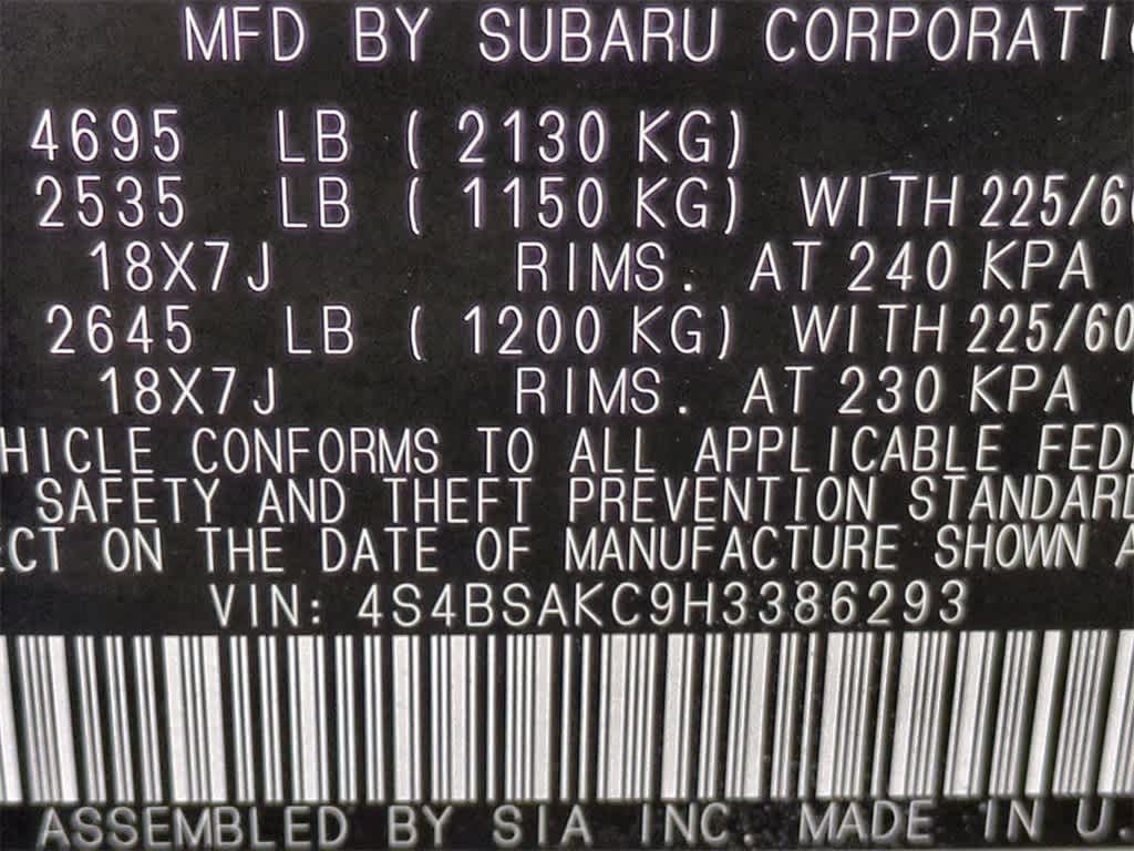 2017 Subaru Outback Limited 39