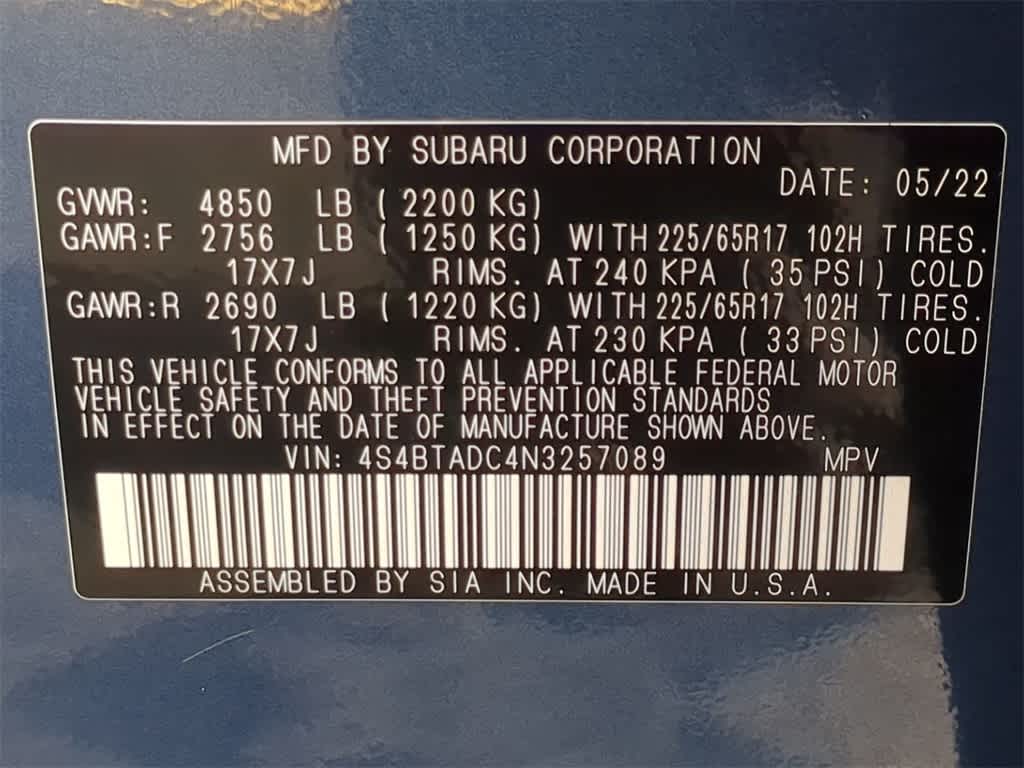 2022 Subaru Outback Premium 36