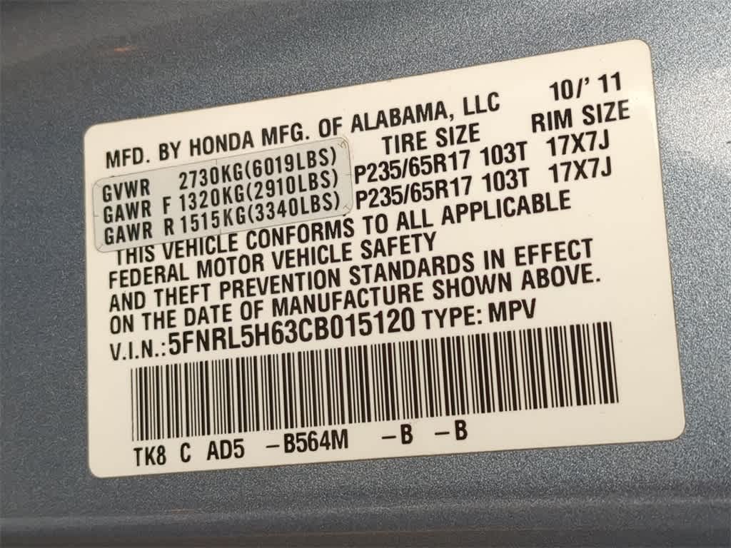 2012 Honda Odyssey EX-L 37