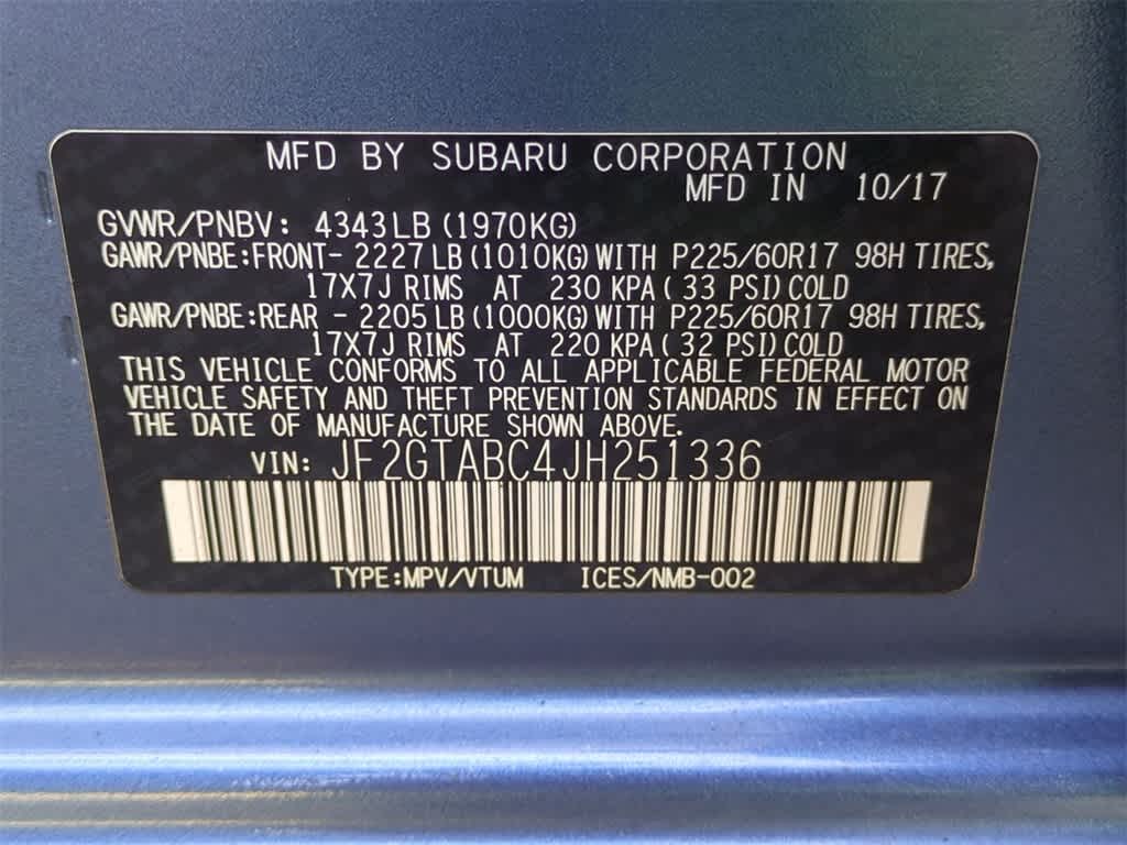 2018 Subaru Crosstrek Premium 36