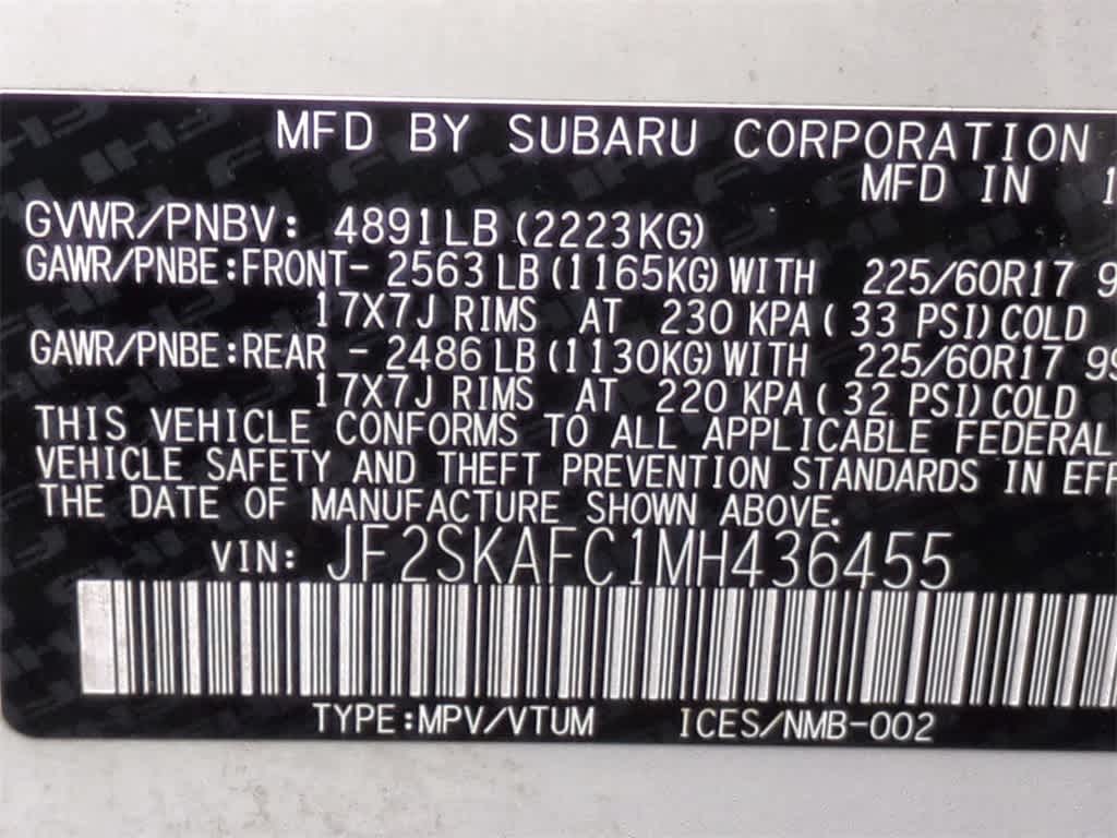 2021 Subaru Forester Premium 38