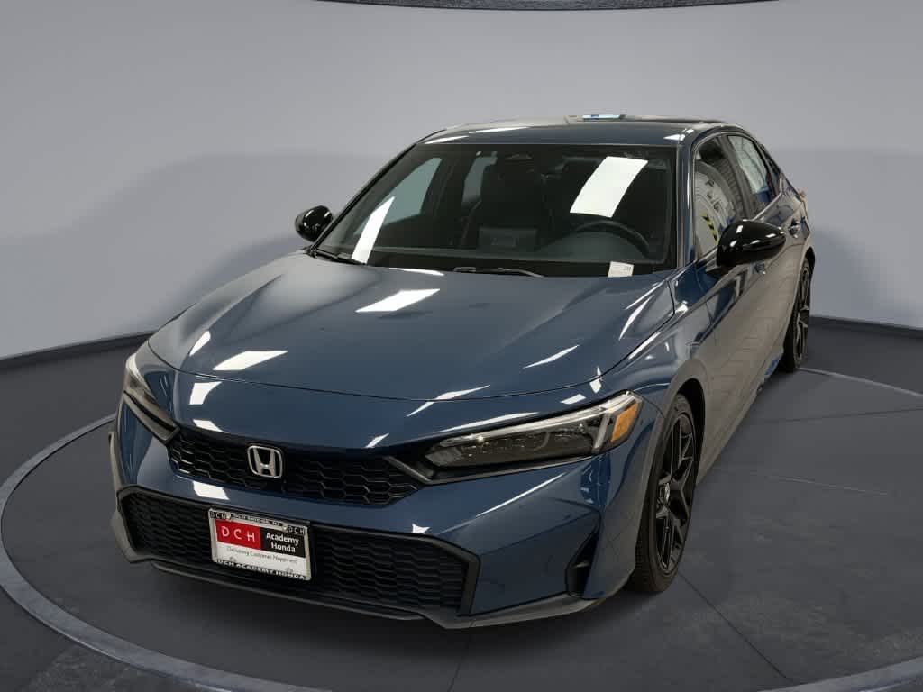 Blue Lagoon Pearl 2025 Honda Civic Sedan Front-Wheel Drive Continuously Variable Transmission