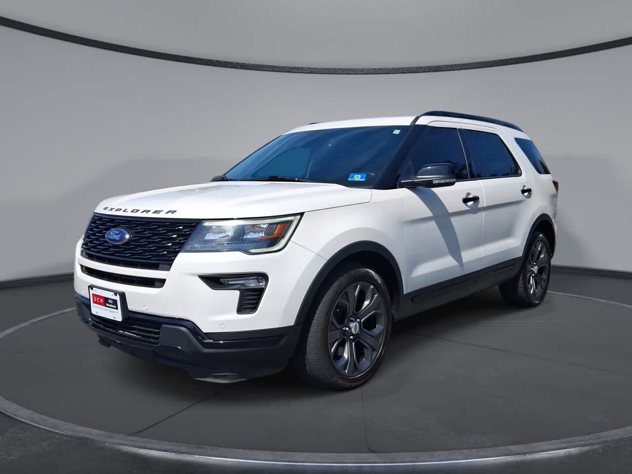 White Platinum Metallic Tri-Coat 2018 Ford Explorer SUV / Crossover All-Wheel Drive 6-Speed Automatic