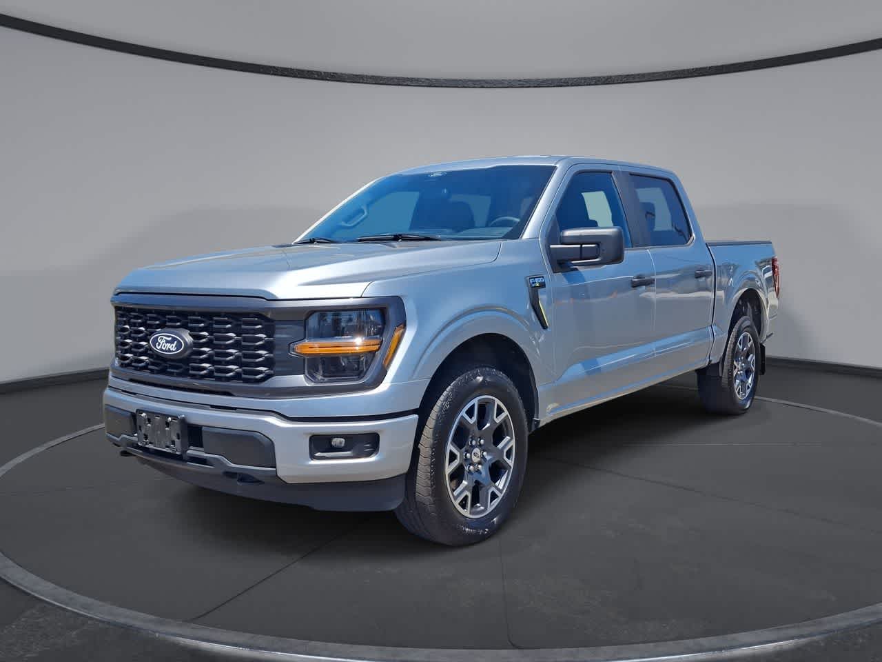 Iconic Silver Metallic 2024 Ford F-150 STX SuperCrew 4WD Pickup Truck Four-Wheel Drive Automatic