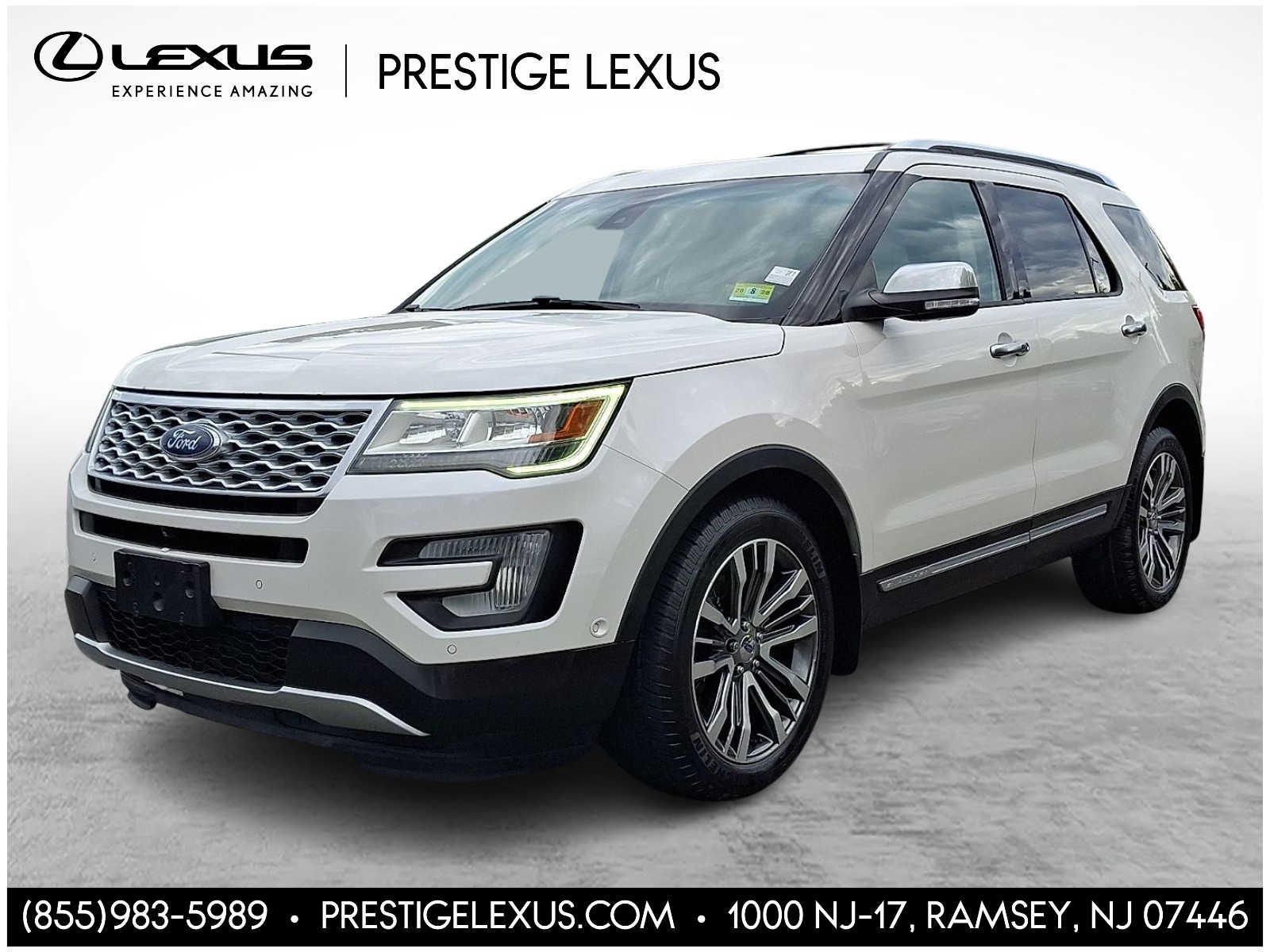 White Platinum Metallic Tri-Coat 2017 Ford Explorer SUV / Crossover All-Wheel Drive 6-Speed Automatic
